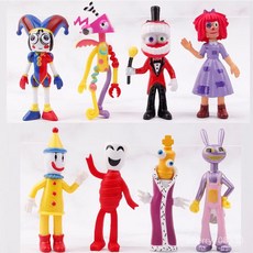 神奇數字馬戲團賈克斯帕姆尼公仔玩偶，兒童動漫周邊玩具擺件，臺灣現貨, 1個, 8款神奇馬戲團 約7cm,全套 簡裝 袋裝