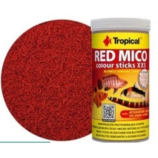 Tropical 德比克 RED MICO 增艷飼料 附帶蝦紅素與紅辣椒萃取 適用於熱帶魚, 1個, XXS 條狀