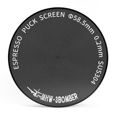MHW-3BOMBER 58mm 에스프레소 퍽 스크린 - 둥근 구멍이 있는 0.2mm 초박형 La Marzocco/Gaggia용 재사용 가능한 커피 필터 티타늄 코팅 FG7049