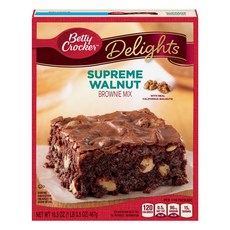 베티 크로커 슈프림 호두 브라우니 믹스 (3개 팩) 16.5온스 박스 Betty Crocker Supreme Walnut Brownie Mix (Pack of 3) 16.5 oz, 16.5온스(3팩), 1개
