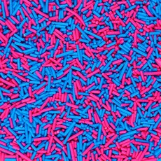 Milovin 스프링클 데코 장식 먹을 수 있는 컨페티 케이크 장식용 둥근 베이킹용 무지개 컵케이크 아이스크림 토핑 와플 마카롱 쿠키용 120g4.23oz, 지미-핑크 블루, 120g, 1개