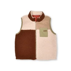 SLAP 雙面穿 毛茸茸拼接配色背心