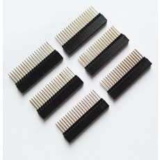 E-Simpo 20pcs PC04 2.54mm 여성 헤더 산업용 듀얼 로우 스트 골드 스틱 높이 mm 길이 핀 2mm 2X25P
