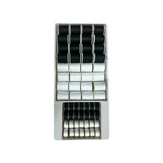 특수 재봉틀 보빈 페어 코어 롤보관 상자 홈 패브릭 아트 재봉 재료, 1개, 7. 흑백 하단실 60롤 세트