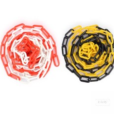 다담상점 안전구획 사슬 플라스틱사슬체인, 블랙 - 옐로우