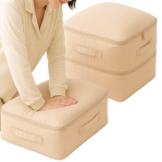 오르디모 튼튼한 대용량 부피삭제 의류 이불 압축 파우치, 1개, 2개입