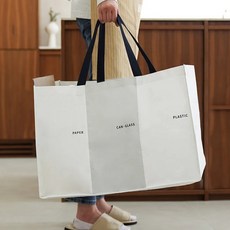 분리수거함 사각 톤백 도어 분류 카페 하부 압축기 마대 철제쓰레기통 인출식 서랍 도금판 필웰분리수거함 지지 재활용분리수거함 타포린수거함 재활용 분리수거함3단 청결한 덜튼 바구니, 화이트