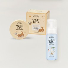 베이비 선케어 묶음딜 비욘드 엔젤키즈 이지워시 선쿠션 본품 15g+리필 15g SPF 37 / PA+++엔젤키즈 버블 페이셜 폼 150mL