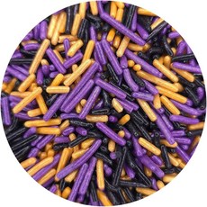 NCS 블랙 골드 라이트 틸 지미 식용 스프링클 226.8g(8온스) - 컵케이크 쿠키 케이크 케이크 팝 도넛에 적합, Pearlized Purple, Black, Gold