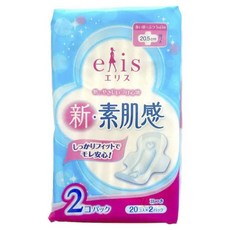 elleair 艾黎艾爾 elis 愛麗思 新素肌感蝶翼衛生棉, 1包, 40片, 20.5cm