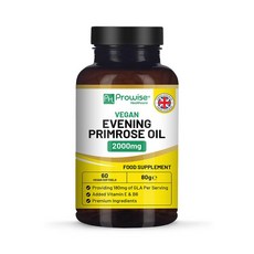 영국 프로와이즈 헬스케어 Prowise Healthcare Evening Primrose Oil 달맞이꽃유 2000mg with 비타민E & B6 캡슐, 4개, 60정