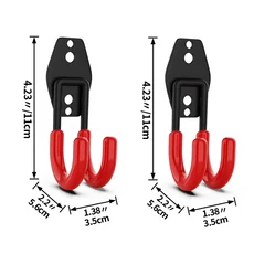 2PCS/4PCS 의무 금속 차고 후크 벽걸이 형 보관 후크 강력한 내 하중 용량은 자전거 사다리 원예를 걸 수, 10 2PCS-R-SJ
