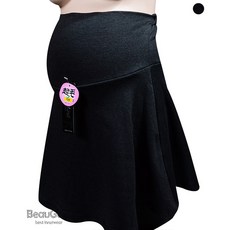 스킨센스 임부 기모 복대형 플레어 치마 임산부 전용 편안한 보온 스커트 바지