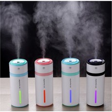 차량용 초음파가습기 휴대용 미니 USB 무드등, 핑크