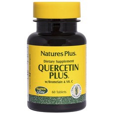 NaturesPlus 天然佳 槲皮素Plus鳳梨蛋白酶&甜菜.C 無麩質錠, 1個, 60入