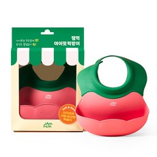 잼먹 아기 아이핏 턱받이, 1개, 1개입, 피치핏