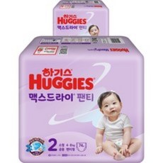 하기스 뉴 맥스드라이 팬티형 기저귀 남여공용, 2단계, 148매