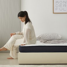 이편한침대 루나 독립스프링 롤팩 매트리스 10cm + 방수커버, 화이트