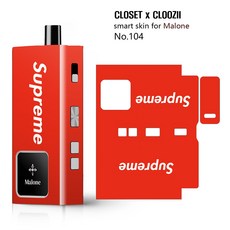 말론 MALONE 전자담배 전용 스킨 스티커 케이스 (타기종 호환x), 1개, S.레드(104)