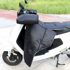 가죽 전동차 배터리 겨울 방수 기모 두껍고 분리형 바람막이 블랙