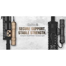 OLIGHT Odin S 手電筒，1500流明，250米，聚泛光，輕巧便攜，戶外照明首選, 1個, 51053-[沙色~Mlok夾具款]