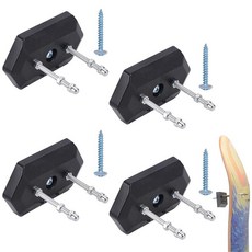 [ 943235 ] 핑거인스파이어 스케이트보드 벽걸이 플라스틱 보관 행거 하드웨어 포함 스노우보드 디스플레이 블랙 홀더 랙 스쿠터 롱보드용 4세트