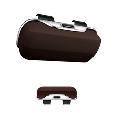 리버폭스 차량용 썬바이저 썬글라스 안경 클립형 수납 거치대, 브라운, 1개