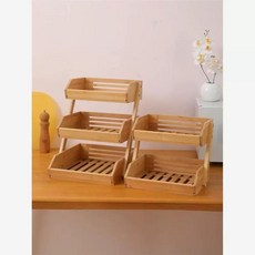 쿠키 진열대 빵진열대 라탄 디저트 카페 빵매대 철제, 1개, 3단 수납 선반