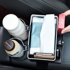 차량용 거치대 음료수 핸드폰 수납 자동차 거치대 보관 케이스 다용도 보관함 수납함 정리함 틈새 박스, FREE, 블랙