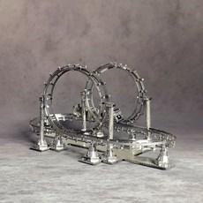 금속 롤러코스터 조립 퍼즐 3D 메탈 DIY 입체 프라모델 키트, 완제품 완성형 (조립 대행), 1개, 기본 색상