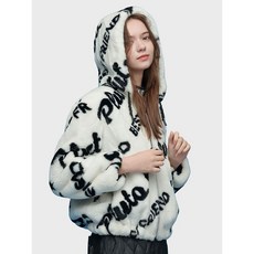 디즈니골프 여성 레터링 페이크퍼 후드 플리스 점퍼 DN4LJP031