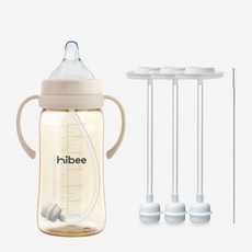 하이비 100%국내제조 더블하트젖병+더블하트젖꼭지 전용 모유실감 추달린스트로우3p