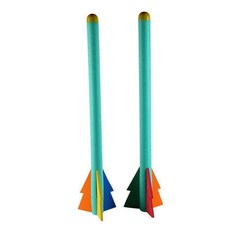 SANSHAN 軟式標槍 魚雷玩具帶哨, 1個, 1個裝三角尾翼款軟式投擲練習標槍
