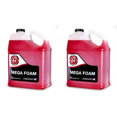 아담스 폴리싱 메가 폼 16온스 2팩 - 세차 버킷에 사용하기 위해 농축된 pH 중성 자동차 비누 세척 청소용 건 왁스나 세라믹 코팅을 벗겨내지 않는 디테일링, 128 fl. oz (Gallon) (Pack of 2