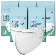 더숨 국산 KF80 대형 쿨링원단 황사 화이트 보건용마스크 개별포장, 1매, 10개