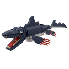 심해 바다 생물 샤크 상어 시리즈 조립 호환 빌딩 블록, 1개, 중생대 상어 282pcs