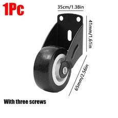 침묵 가구 캐스터 측면 장착 이동 도구 방향 롤러 모바일 도어 지원 휠, 1. Black-1Pc, 1개