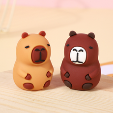 미니 휴대용 카피바라 연필깍이 수동 세트, 2개, 카피바라.