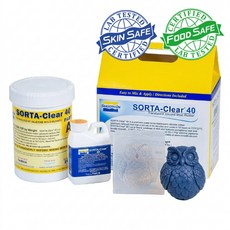 Smooth-On 식품용(초콜렛 사탕 몰드) 고경도 투명 실리콘 Sorta Clear 40(1kg) -경도 40A 투명