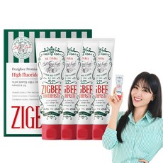 지그비 대용량 고불소 설태 제거 임상완료 구취케어 치약 여배우 Pick 아쿠아민트향, 4개, 117g