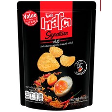 Tasto 辣味鹹蛋黃風味香辣波浪薯片，鹹香夠味，酥脆口感，休閒零食首選, 90g, 1個