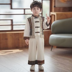 跨境漢服女童少數民族服裝六一兒童演出服國風苗西域公主異域風演