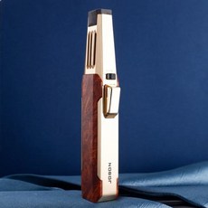 Jobon주방 야외 바베큐 금속 방풍 시가 빅 제트 불꽃 라이터 터보 토치 화재 가스 남성용 선물 2023, Red no box, 1개