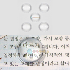 반구모양 볼록렌즈실험교구 과학학습용렌즈 23mm 5개입
