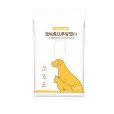 KIMHOME 寵物免洗手套濕巾 安全溫和 無酒精, 1套, 6個裝