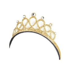 공주 왕자 왕관 머리띠 (파티용품 연극 소품), 1개, 미니공주머리띠(골드)