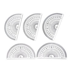 플라스틱 각도기 5개 문구용자 각도측정기