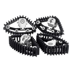 크롤러 자동차 트랙사스 부품용 스노우 트랙 휠 타이어 키트, 3. 실버, 1개