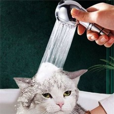 반려동물 샤워기 헤드 강아지 애견 목욕 고양이 샤워기 헤드 용품, 원터치 중단 밸브형