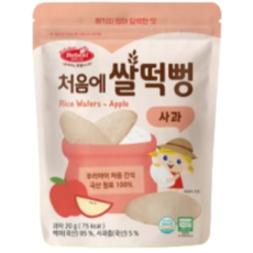 베베스트 처음에 쌀떡뻥 20g, 사과, 6개